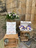 Entradas ceremonia. Estación pétalos y arroz
