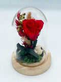 Rosa Preservada en Cúpula Pequeña