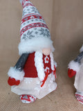 Gnomos Navideños Blancos y Rojos