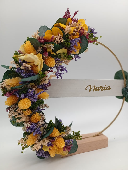 Aro Floral Preservado con Base