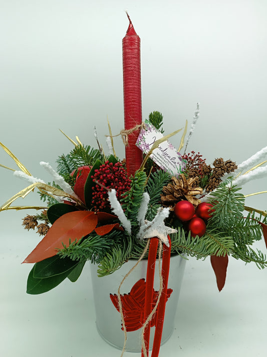 Centro Navideño Pequeño en base de zinc